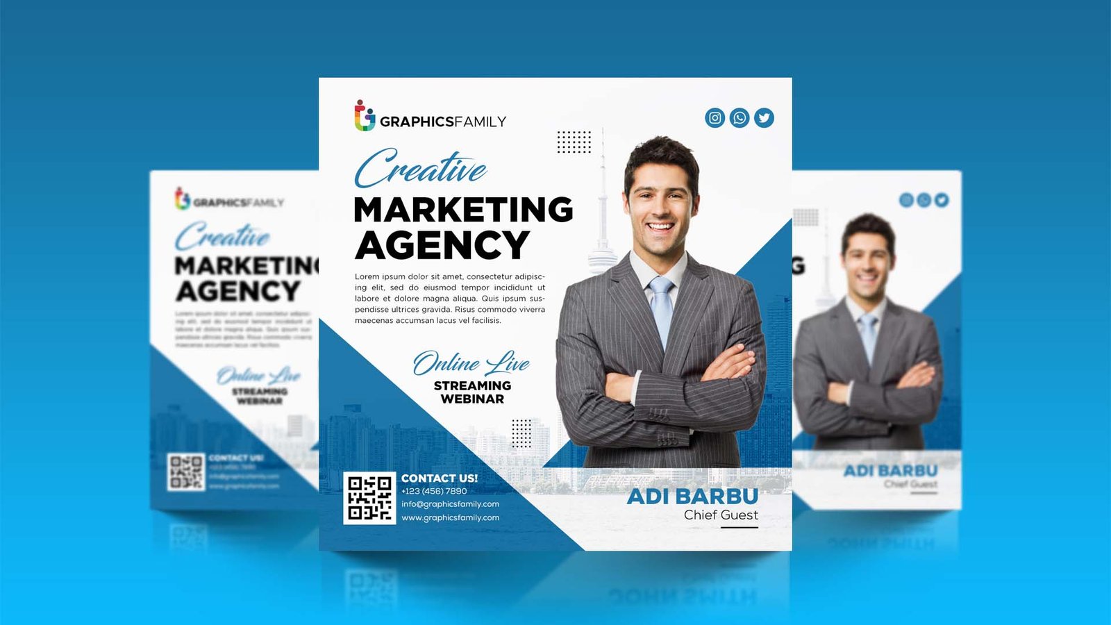 Free Social Media Post Design for Advertising Agency